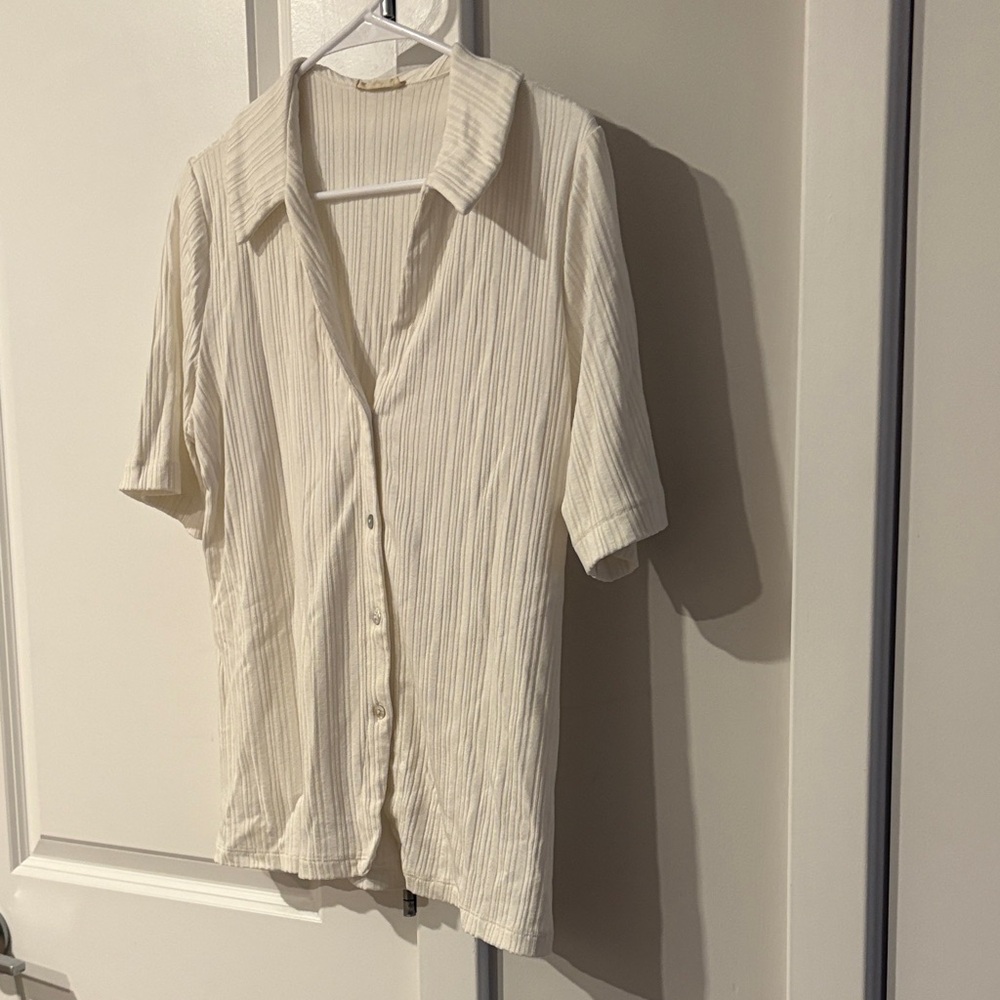 Madewell Women's Cream Button Down Shirt
